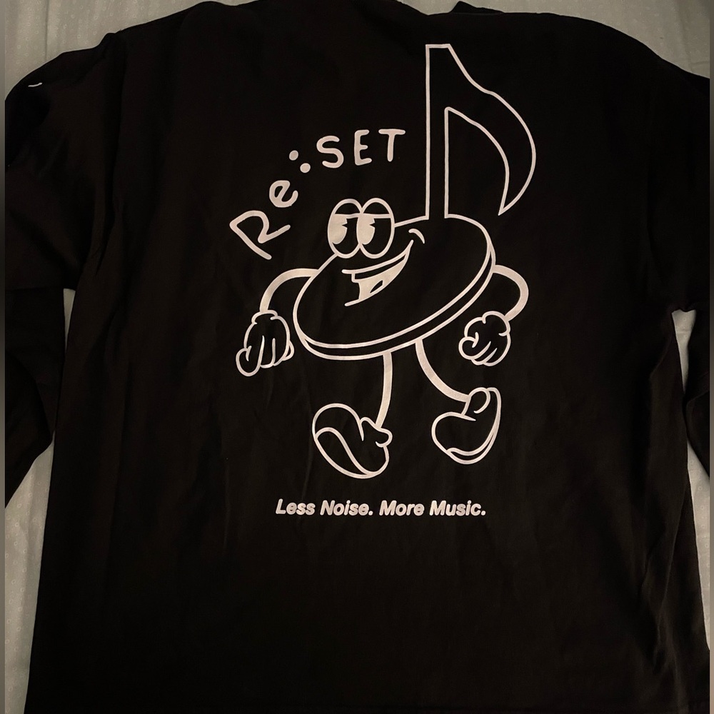 NEW RE:SET LIVE CONCERT SERIES LONG SLEEVE TSHIRT IN BLACK SIZE XXL